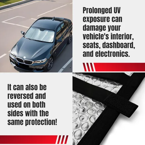 Vista 3 de Autotech Park Parasol compatible con parabrisas delantero Chrysler Pacifica 2017-2025, parasol de ajuste personalizado