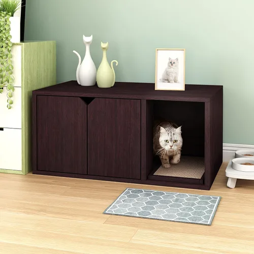 Vista 3 de WAY BASICS Caja de arena para gatos Muebles ocultos (almohadilla de arañazos incluida)