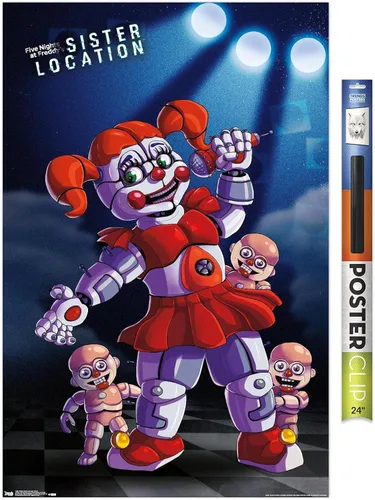 Vista 17 de Trends International Five Nights at Freddy's: Sister Location - Póster de pared para bebé, 22.375 x 34 pulgadas, versión premium sin marco