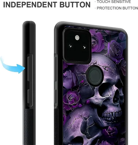 Vista 320 de Compatible con Google Pixel 4A 5G Mobile Case Creative Acrylic Panel trasero Silicona Protección Grip especialmente diseñado para Google Pixel 4A 5G
