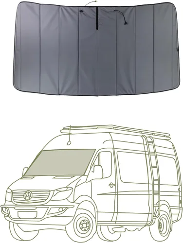 Vista 16 de VanEssential Cubierta Magnética Aislante de Ventana con Oscurecimiento Total Diseñada para Mercedes-Benz NCV3 y VS30 Furgoneta de 144 de Longitud