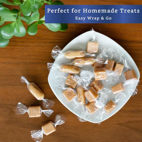 Vista 4 de FIESTA WRAPS Envoltorios transparentes de caramelos para caramelos (600 piezas de 2.5 x 3.5 pulgadas) - Envoltura de celofán transparente natural
