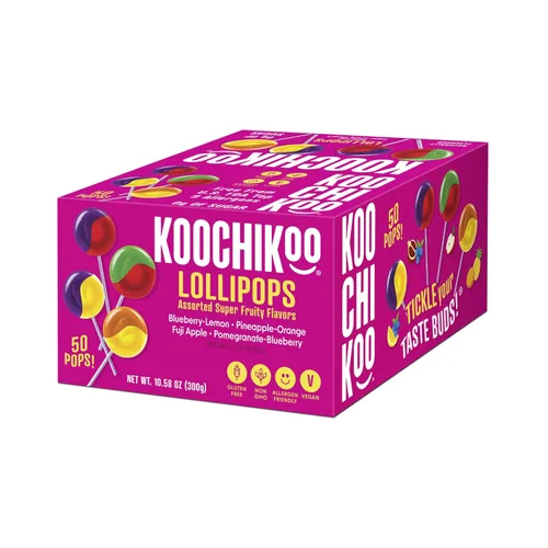 Vista 13 de Bolsa de piruletas Koochikoo orgánicas sin azúcar, 10 unidades (Paquete - 1)