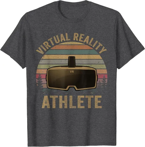 Vista 45 de Virtual Reality Athlete for VR Gamers Camiseta Asphalt Grey