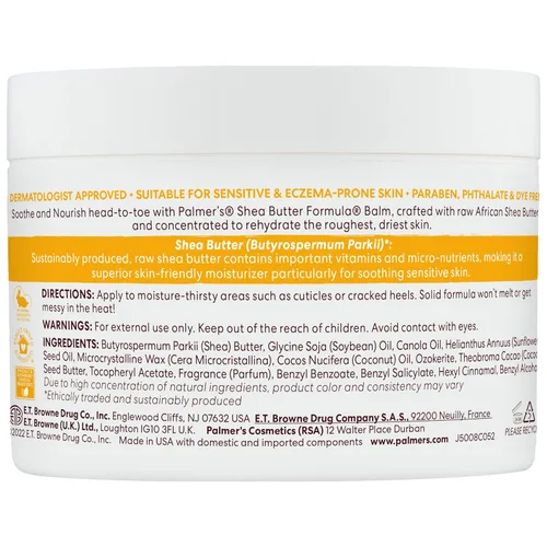 Vista 11 de Palmer's Bálsamo de manteca de karité africano crudo, hidratante corporal nutritivo para piel áspera y seca, 7.25 onzas