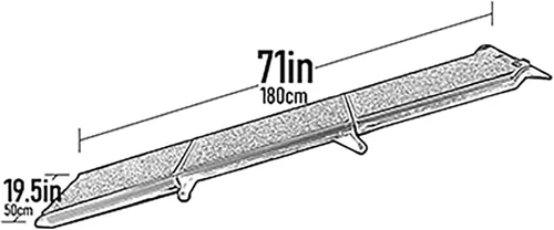 Vista 5 de Rampa Pet Gear de 3 partes de 71 in, Rampa para perro extra amplia de 200 lb, Negro/Gris (Black/Gray, not carpeted)