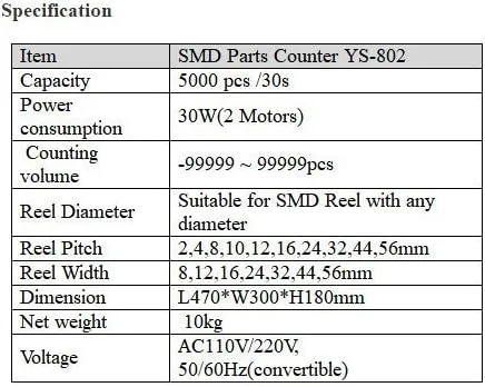 Vista 6 de CGOLDENWALL YFX-611 automático SMD/SMT piezas de conteo de componentes Contador de la máquina de detección de fugas 110V/220V (220V)