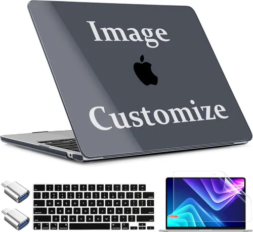 Vista 31 de TWOLSKOO Funda para MacBook Air de 15 pulgadas 2025 2024 2023 Release M4 A3241 M3 A3114 M2 A2941, carcasa rígida de plástico, protector de pantalla