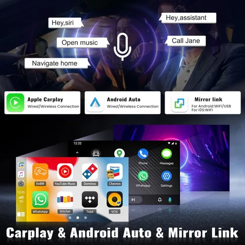 Vista 3 de SIXWIN 4G+64G Android 13 Car Stereo para Subaru Forester 2016 2017 2018 9 pulgadas pantalla táctil con CarPlay Android Auto Mirror Link UI Bluetooth