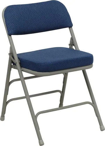 Vista 9 de Silla plegable de metal tapizada Hercules de Flash Furniture, tela curvada color borgoña, 2