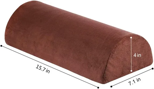 Vista 2 de Almohada de espuma viscoelástica para cuello, espalda, columna lumbar, piernas, alivio del dolor de rodilla, soporte multiusos (marrón)