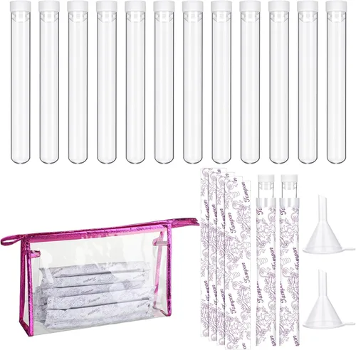 Vista 10 de FoldTier El juego de 39 tampones incluye 12 tubos de plástico reutilizables para mujeres, recipientes de tubo, 24 envoltorios autoadhesivos, 1 funda