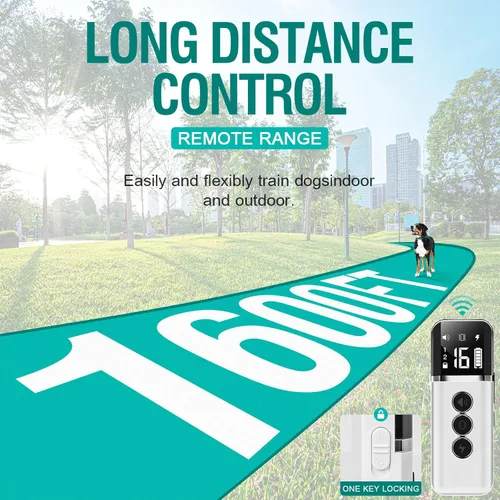 Vista 3 de Collar de entrenamiento para perros, collar de choque para perro con control remoto, 3 modos de entrenamiento, pitido, vibración y choque, alcance