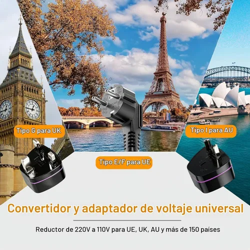Vista 7 de LVYUAN Convertidor de voltaje reductor de onda sinusoidal pura de 1600W con Negro