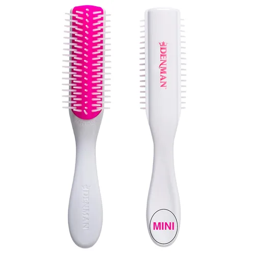 Vista 10 de Denman Mini Curl Definer & Styler 5 Row Hairbrush for Detangling, Separating, and Defining Curls, Curly Hairbrush, Sleek Blowdrying - D14