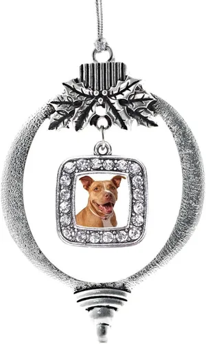 Vista 69 de Inspired Silver - Adorno de flor de iris - Adornos navideños con dije cuadrado de plata con joyas de circonita cúbica