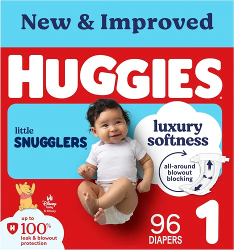 Vista 29 de Huggies Little Snugglers - Pañal para bebé, talla 1, 8 a 14 libras, 34717, 20