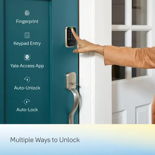 Vista 6 de Yale Assure Lock 2 Touch - Cerrojo de huellas dactilares con Wi-Fi, bronce aceitado Bronce frotado con aceite