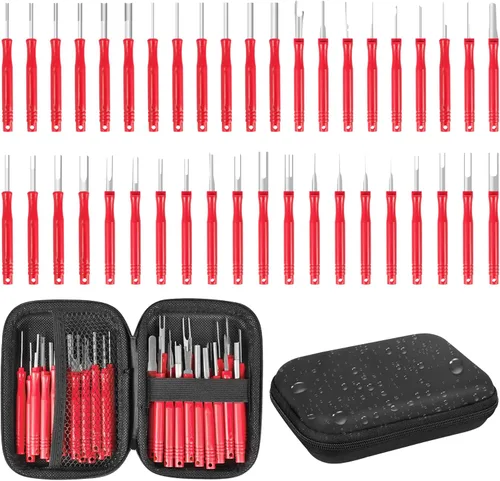 Vista 16 de Kikerike Kit de herramientas de extracción de terminales, 139 piezas, herramienta de desfilado, conector eléctrico, kit de herramientas