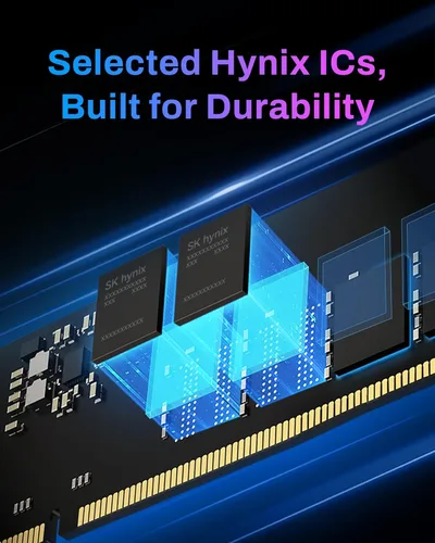 Vista 3 de Biwin Black Opal DW100 DDR5 RGB RAM 32GB (16GBx2) 6000MHz CL30 Memoria de computadora Intel XMP 3.0 AMD Expo Compatible-Negro