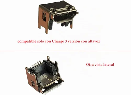 Vista 2 de [Paquete de 2 unidades] para carga 3 altavoces Bluetooth de repuesto de puerto de carga para JBL Charge 3 Altavoz Bluetooth GSP1029102A