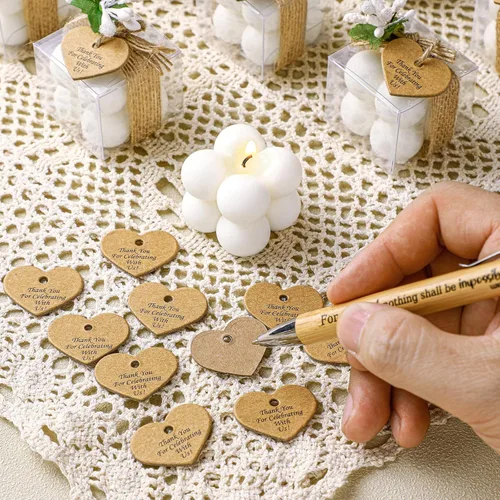 Vista 5 de MTLEE Mini velas de burbujas para regalos de boda, regalos para invitados de 1.57 x 1.38 pulgadas, velas de burbujas con tarjetas, flores secas