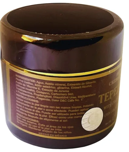 Vista 4 de Crema Tepezcohuite (Tepezcobark), con Colágeno (Colageno) y Vitamina E, 2.11oz, 2.12 oz, en E, 100% Natura, ideal para todas las preocupaciones