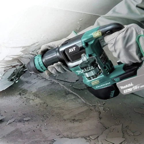 Vista 10 de Makita XKH01Z 18V LXT® - Raspador inalámbrico AVT® de iones de litio sin escobillas, acepta SDS-PLUS, solo herramienta