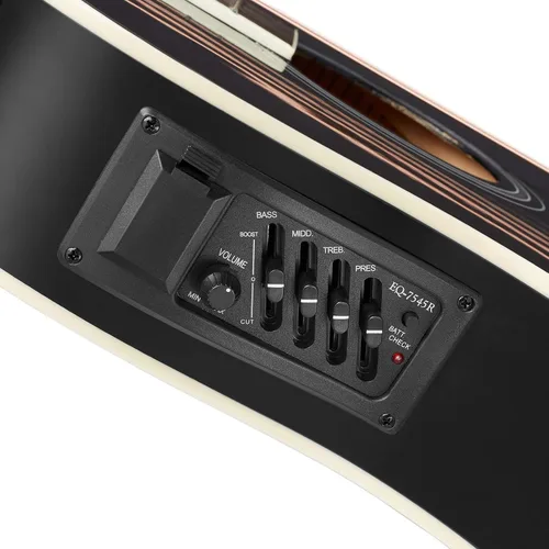 Vista 3 de Ashthorpe - Paquete de guitarra electroacústica estándar con diseño delgado con corte - de madera Tonewood de primera calidad