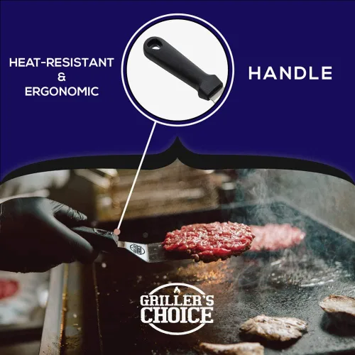 Vista 4 de Griller's Choice - Accesorios profesionales de parrilla de acero inoxidable, kit de accesorios para parrilla de parte superior plana, lavable a