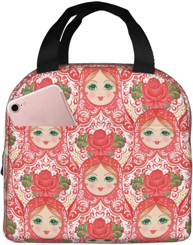 Vista 28 de Bolsa de almuerzo con estampado de patas de perro, bolsa compacta con huellas de animales, reutilizable, contenedor para mujeres, hombres, escuela