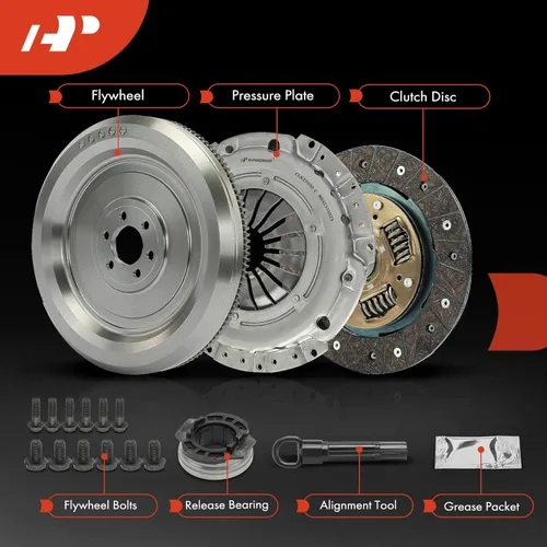 Vista 3 de A-Premium Kit de embrague de transmisión con volante compatible con Volkswagen Jetta 1999-2005, Golf 1999-2006, Beetle 1998-2006 y TT 2000-2006