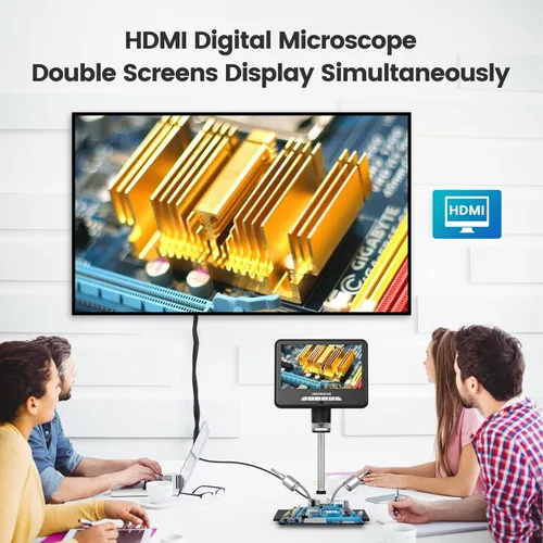 Vista 3 de Andonstar Microscopio digital HDMI AD207S-Pro, microscopio de soldadura, microscopio de moneda para monedas de error, kit de microscopio electrónico