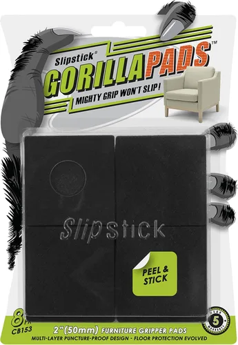 Vista 16 de Slipstick GorillaPads CB147 Almohadillas Antideslizantes para Muebles/Pies de Agarre (Juego de 16) Protectores de Piso de Goma Autoadhesivos, 1