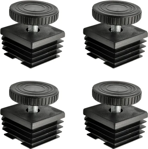 Vista 9 de Heyiarbeit Niveladores de muebles 40mm/1.57" diámetro base M8 rosca ajustable hogar nivelación patas tono negro 8 piezas