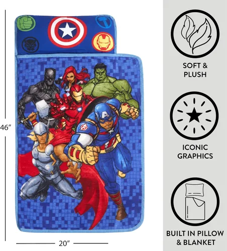 Vista 3 de Tapete acolchado para siesta de felpa súper suave con manta y almohada integradas