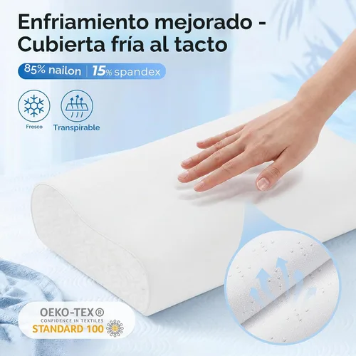 Vista 3 de Elviros Almohada cervical de la cama de la almohada del cuello de la espuma