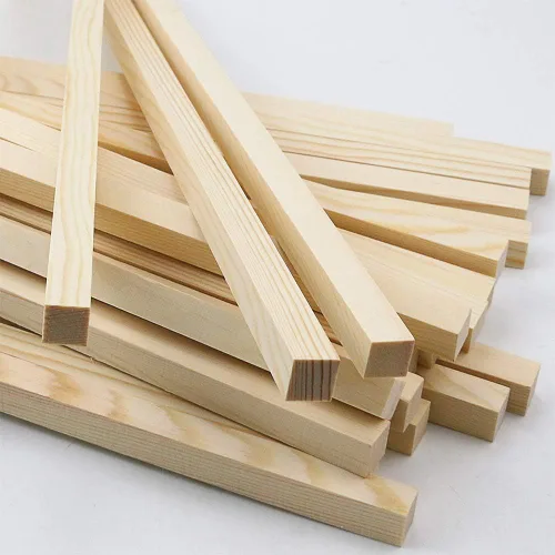Vista 2 de BILLIOTEAM Paquete de 25 varillas o palos cuadrados de madera dura sin terminar de 1/2" x 12