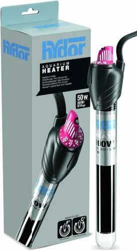 Vista 3 de Calentador de vidrio Hydor, sumergible en acuario, original de Theo