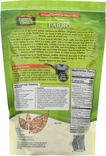Vista 2 de Nature's Earthly Choice - Farro perlado italiano orgánico - 14 onzas.