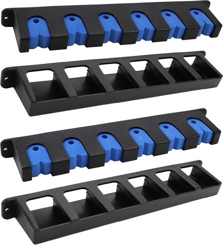 Vista 10 de Soportes Horizontales para Cañas de Pescar Estante para Cañas para Barco Garaje Pared Almacenamiento de Cañas de Pescar - 1 Par, Negro