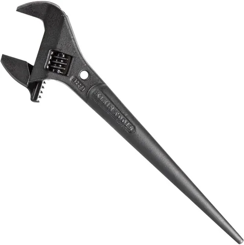 Klein Tools 3227 Llave Ajustable Extra Ancha, Llave de Construcción Spud para Tuercas y Pernos de hasta 1-7/16 Pulgadas, 10 Pulgadas, con Orificio