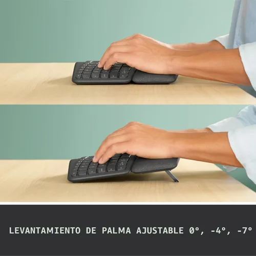 Vista 2 de Logitech Ergo K860 - Teclado inalámbrico ergonómico dividido