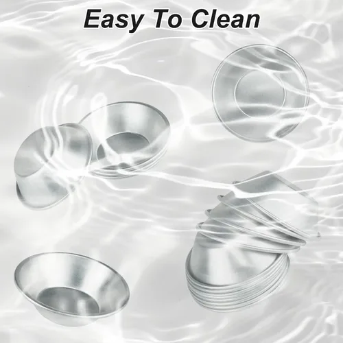 Vista 3 de Weilan 25 piezas de moldes para magdalenas para magdalenas, moldes para tartas de huevos, moldes para hornear – Antiadherente Puto Cup