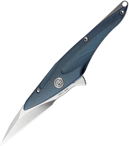 Vista 8 de Petrified fish PFE10 - Cuchillo plegable para colibrí, hoja de satén M390 de 1.06 pulgadas, mango de titanio de 1.05 onzas, cuchillo de bolsillo