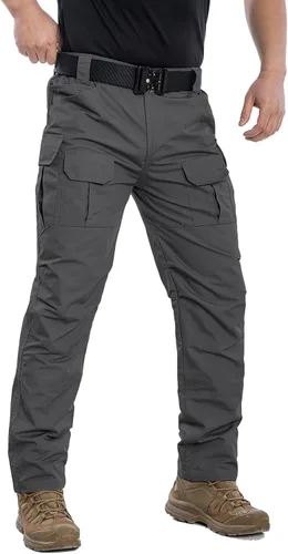 NAVEKULL Pantalones tácticos para hombre al aire libre Rip Stop ligeros, impermeables, militares, de combate, trabajo, senderismo