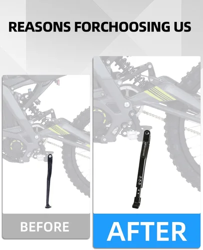 Vista 4 de JFG RACING Pata de cabra para bicicleta Edirt, estriberas CNC pata de cabra para motocicleta de cross eléctrica Surron Light Bee X y S/E Ride Pro S