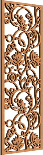 Vista 138 de Ekena Millwork WALW10X25X0250CAPCH Paneles de pared de madera con calado decorativo caspio, 9 3/8 pulgadas de ancho x 24 3/8 pulgadas de alto, cereza