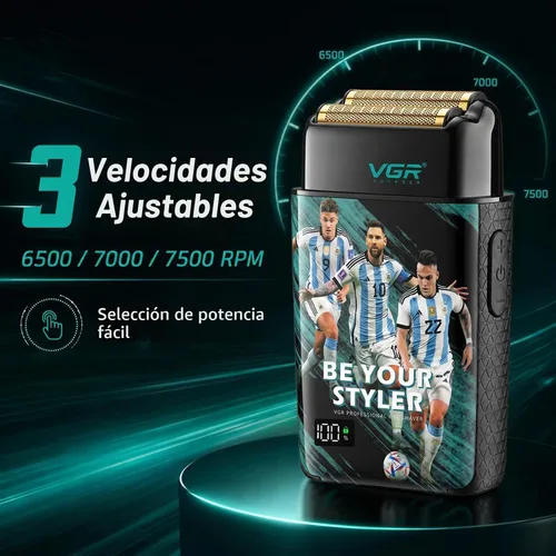 Vista 3 de VGR Afeitadora de lámina de flexión doble 309 para hombres calvos con 3