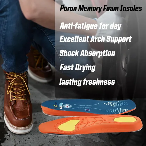 Vista 4 de ROCKROOSTER Walker SAP360II - Botas de trabajo impermeables para hombres, botas cómodas de punta suave de 6 pulgadas, zapatos de suela de cuña